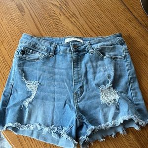 Light denim jean shorts size 9 juniors.  Worn 1-2 times.